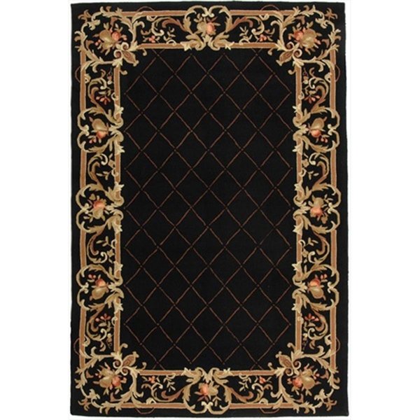 Safavieh 3 ft. x 6 ft. Runner- Transitional Chelsea Black Hand Hooked Rug HK333B-36